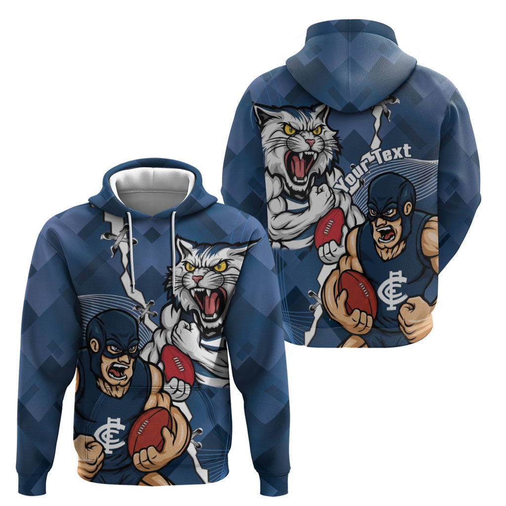 Personalised Cats and Blues Hoodie Dynamic Mascots Together