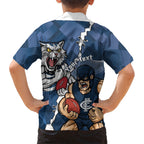 Personalised Cats and Blues Kid Hawaiian Shirt Dynamic Mascots Together