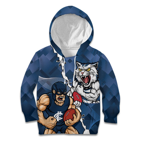 Personalised Cats and Blues Kid Hoodie Dynamic Mascots Together