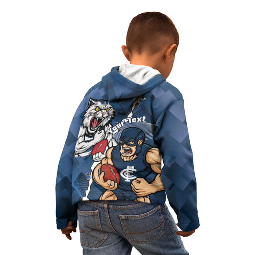 Personalised Cats and Blues Kid Hoodie Dynamic Mascots Together