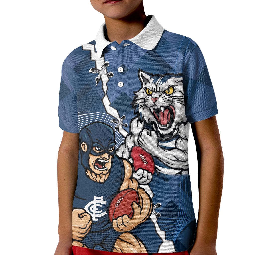 Personalised Cats and Blues Kid Polo Shirt Dynamic Mascots Together