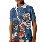 Personalised Cats and Blues Kid Polo Shirt Dynamic Mascots Together