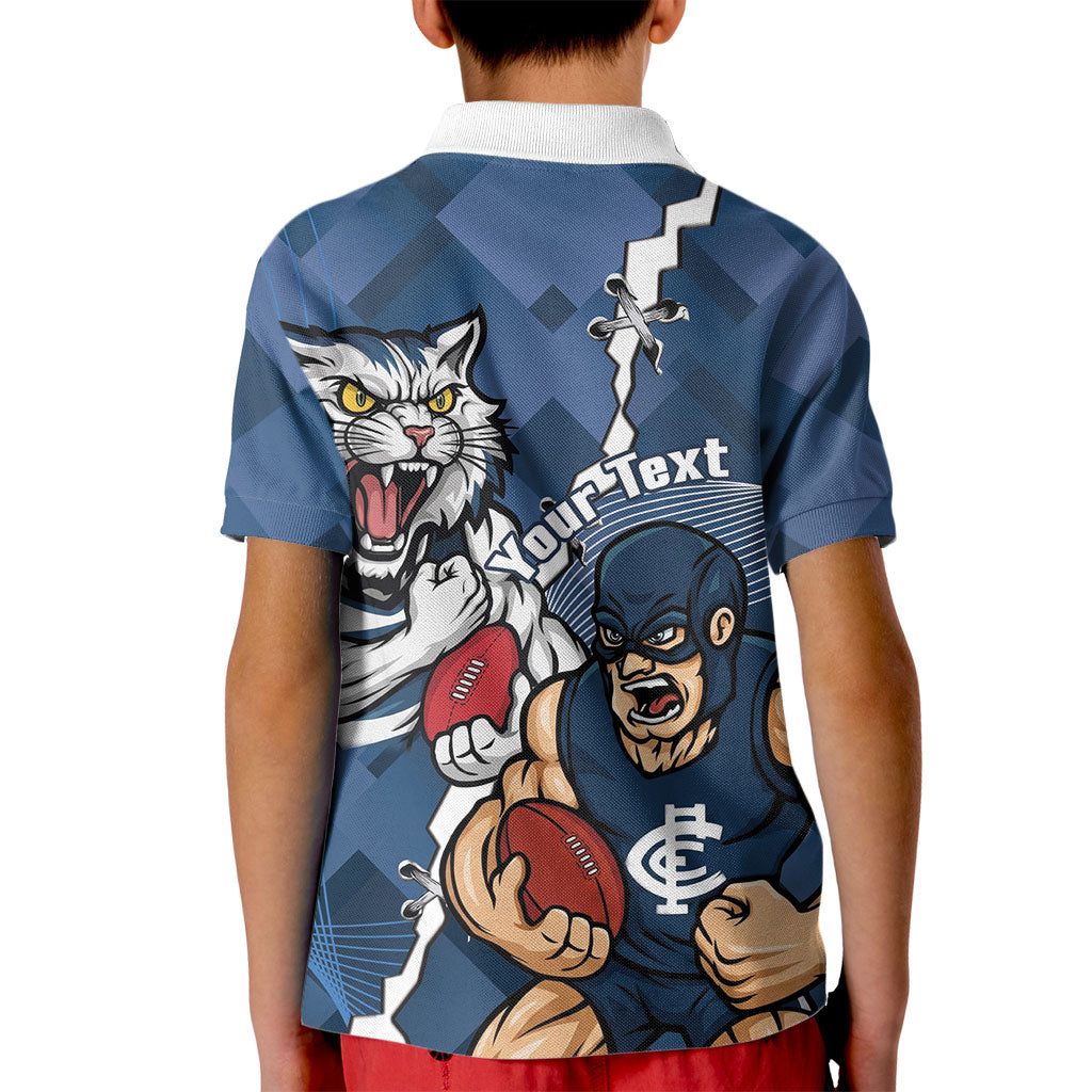 Personalised Cats and Blues Kid Polo Shirt Dynamic Mascots Together