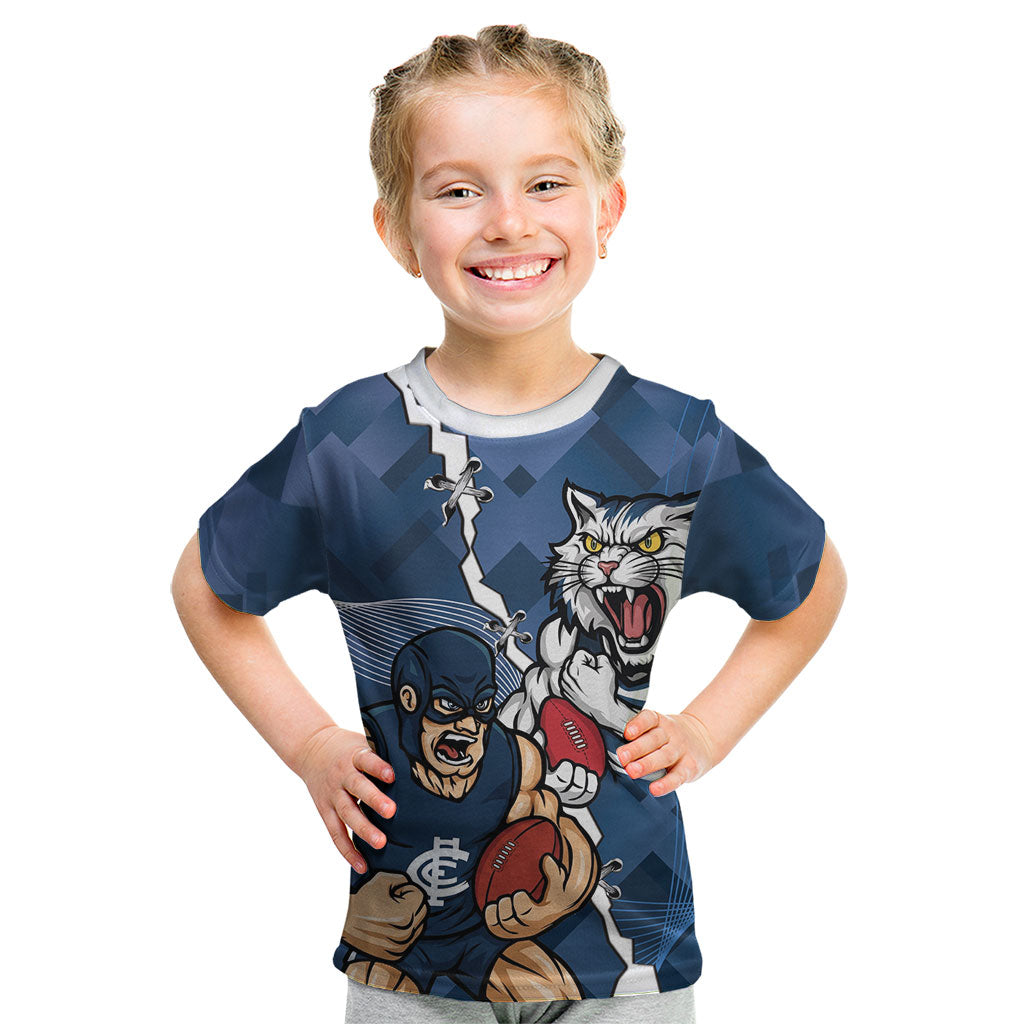 Personalised Cats and Blues Kid T Shirt Dynamic Mascots Together