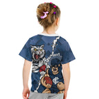 Personalised Cats and Blues Kid T Shirt Dynamic Mascots Together