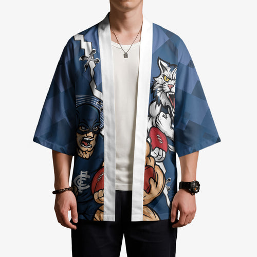 Personalised Cats and Blues Kimono Dynamic Mascots Together