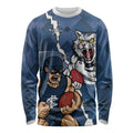 Personalised Cats and Blues Long Sleeve Shirt Dynamic Mascots Together