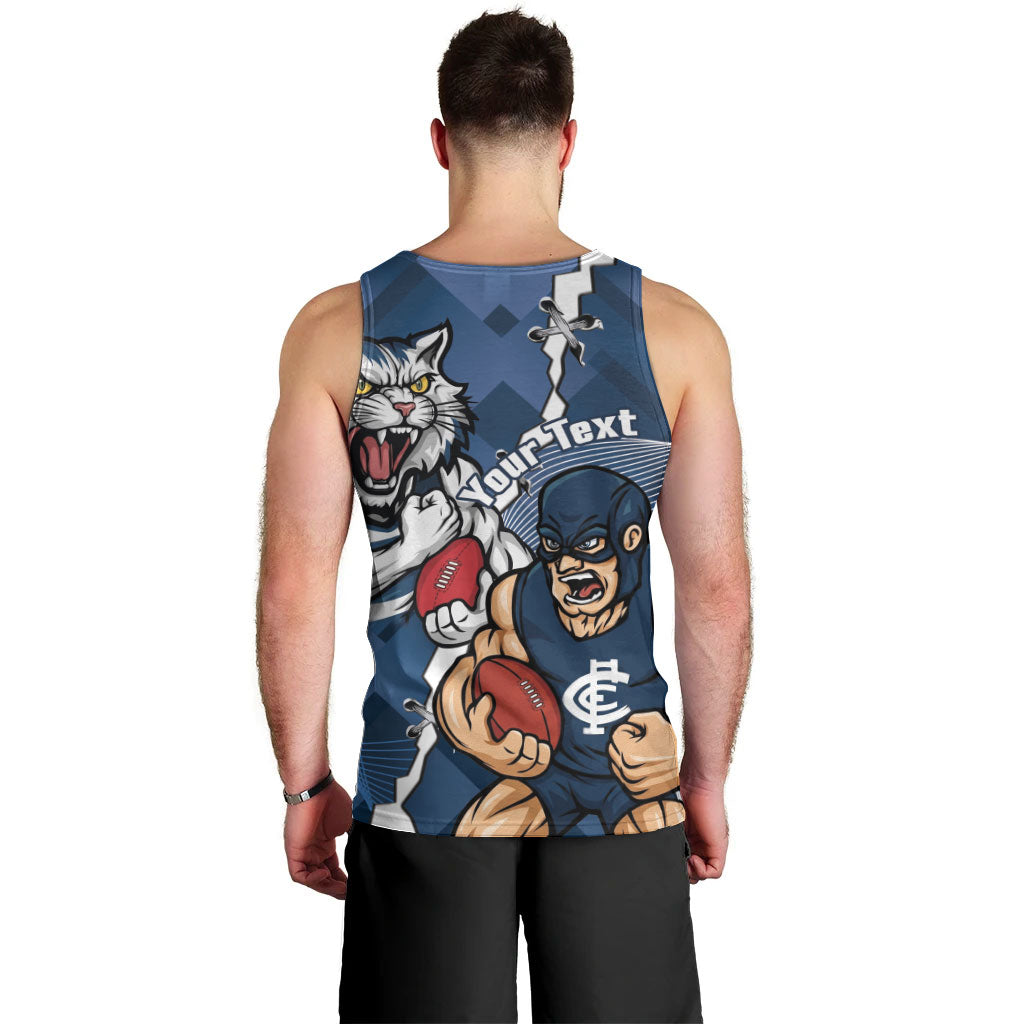 Personalised Cats and Blues Men Tank Top Dynamic Mascots Together