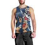Personalised Cats and Blues Men Tank Top Dynamic Mascots Together