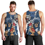 Personalised Cats and Blues Men Tank Top Dynamic Mascots Together