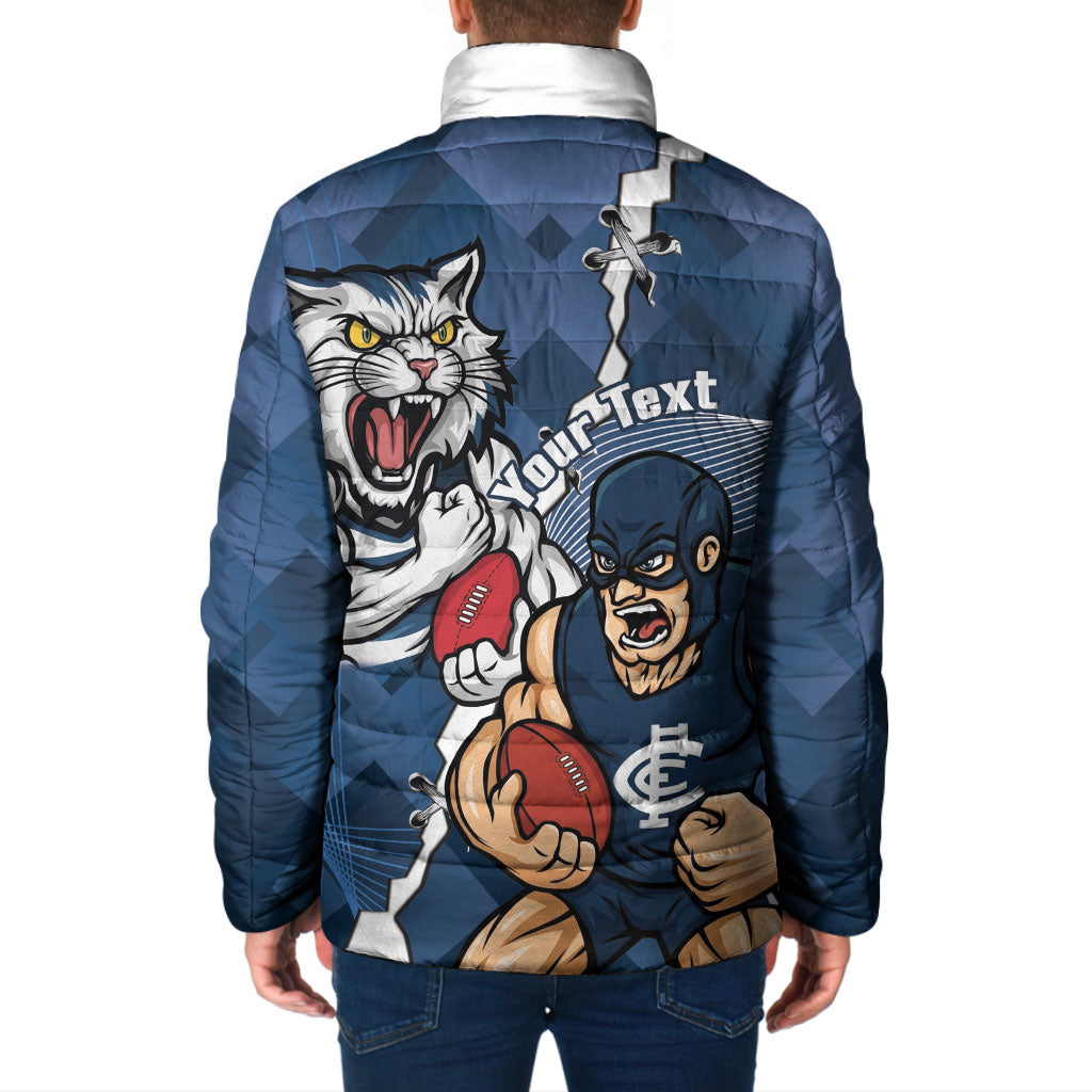 Personalised Cats and Blues Padded Jacket Dynamic Mascots Together