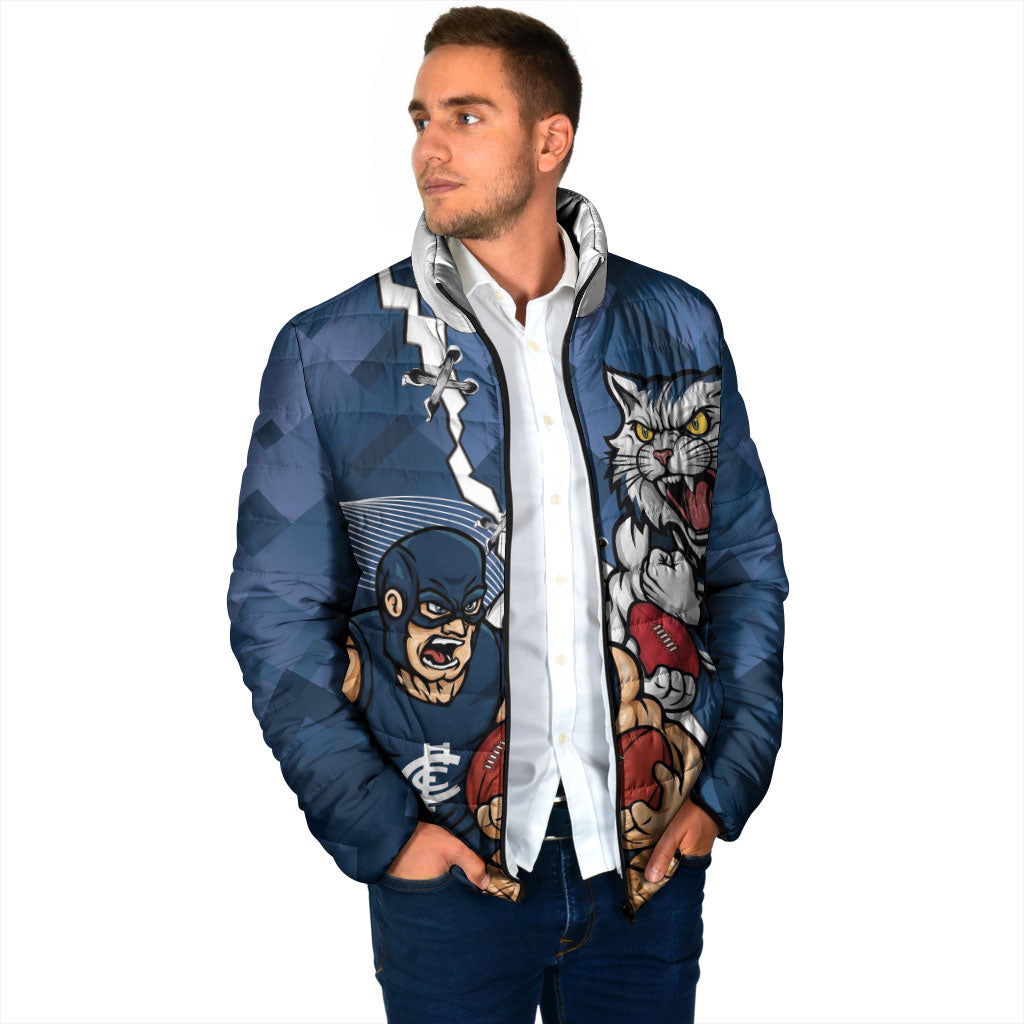 Personalised Cats and Blues Padded Jacket Dynamic Mascots Together