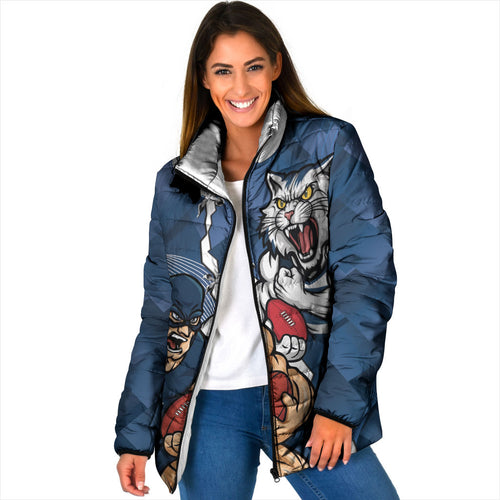 Personalised Cats and Blues Padded Jacket Dynamic Mascots Together