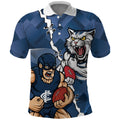Personalised Cats and Blues Polo Shirt Dynamic Mascots Together