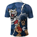 Personalised Cats and Blues Polo Shirt Dynamic Mascots Together