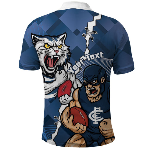 Personalised Cats and Blues Polo Shirt Dynamic Mascots Together