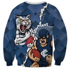 Personalised Cats and Blues Sweatshirt Dynamic Mascots Together