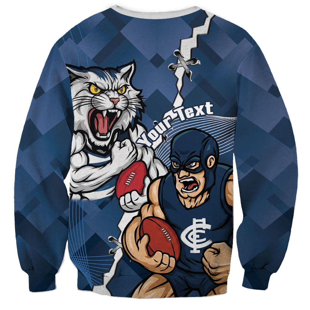 Personalised Cats and Blues Sweatshirt Dynamic Mascots Together