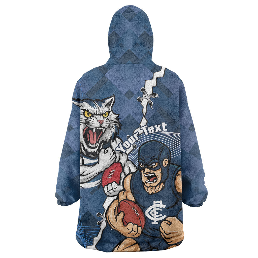 Personalised Cats and Blues Wearable Blanket Hoodie Dynamic Mascots Together