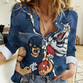 Personalised Cats and Blues Women Casual Shirt Dynamic Mascots Together