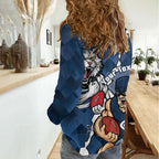 Personalised Cats and Blues Women Casual Shirt Dynamic Mascots Together