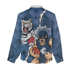 Personalised Cats and Blues Women Casual Shirt Dynamic Mascots Together