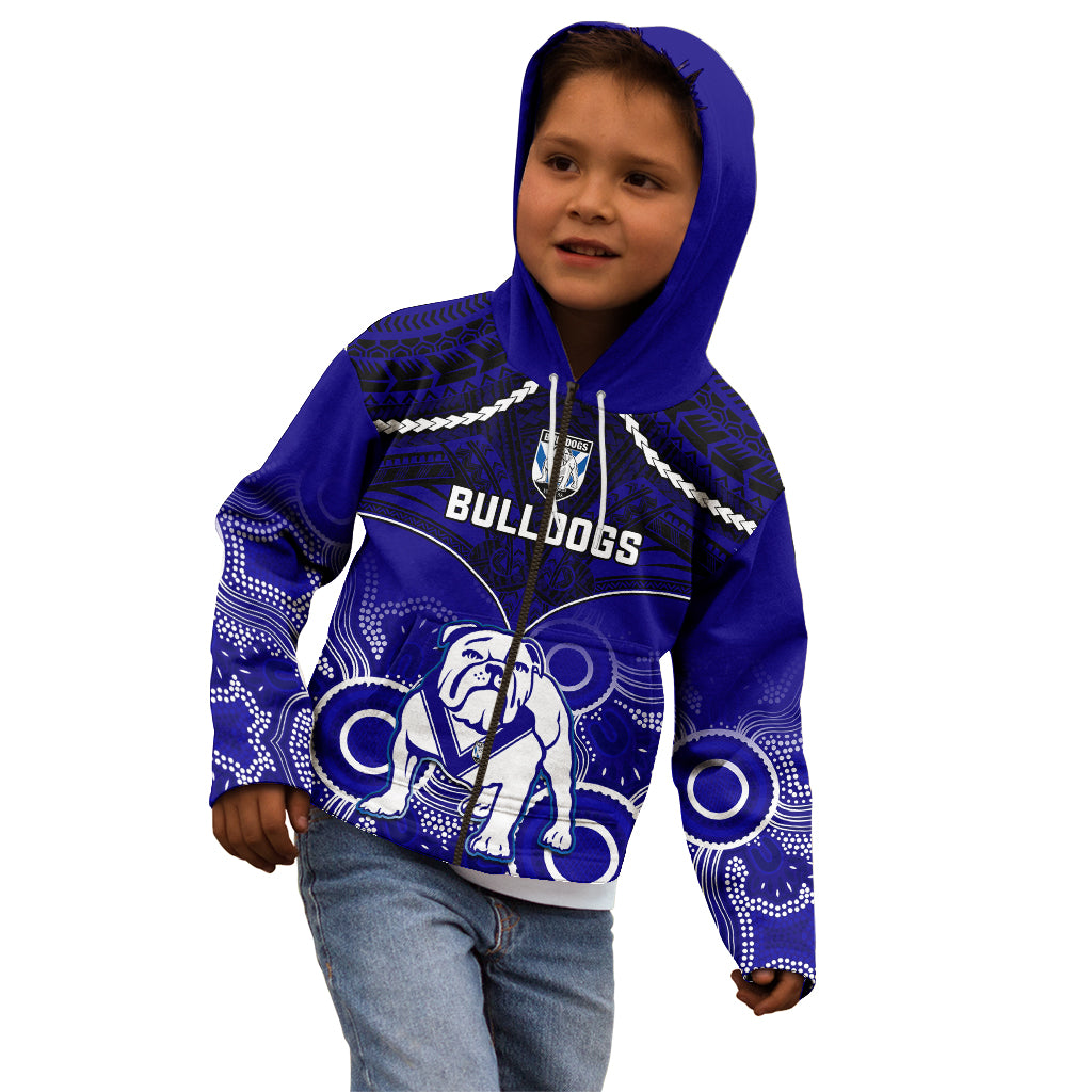 bulldogs-rugby-kid-hoodie-go-doggies-aboriginal-mix-polynesian-pattern