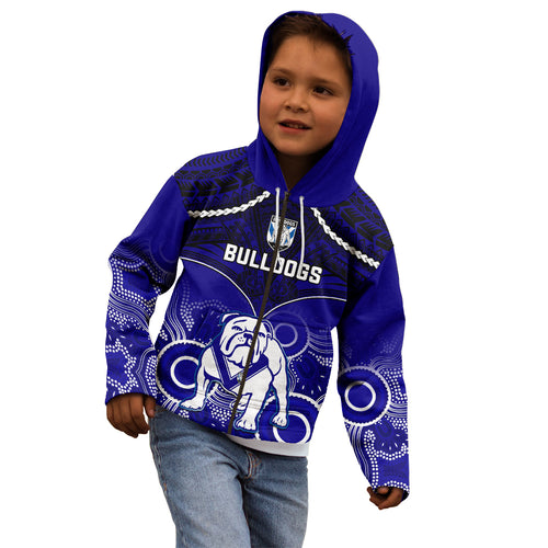 bulldogs-rugby-kid-hoodie-go-doggies-aboriginal-mix-polynesian-pattern