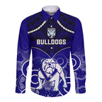 bulldogs-rugby-long-sleeve-button-shirt-go-doggies-aboriginal-mix-polynesian-pattern