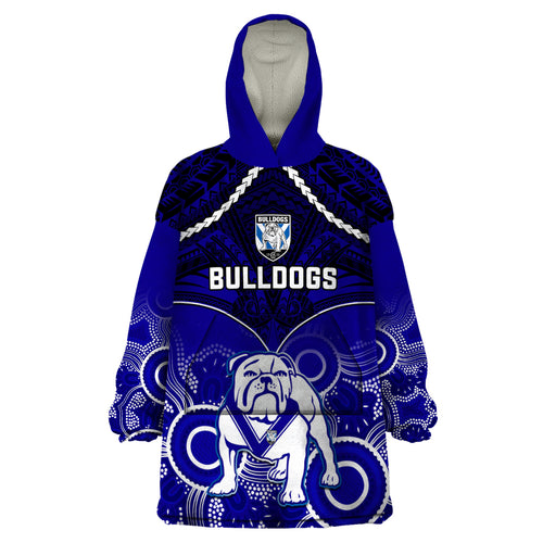 bulldogs-rugby-wearable-blanket-hoodie-go-doggies-aboriginal-mix-polynesian-pattern