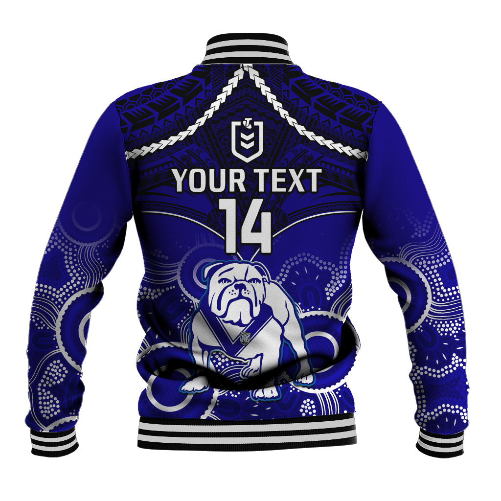 personalised-bulldogs-rugby-baseball-jacket-go-doggies-aboriginal-mix-polynesian-pattern