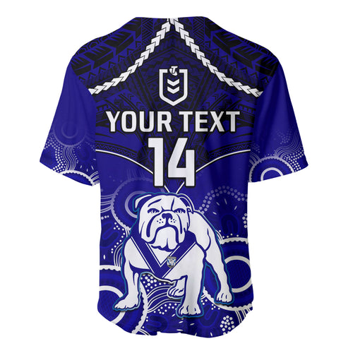 personalised-bulldogs-rugby-baseball-jersey-go-doggies-aboriginal-mix-polynesian-pattern