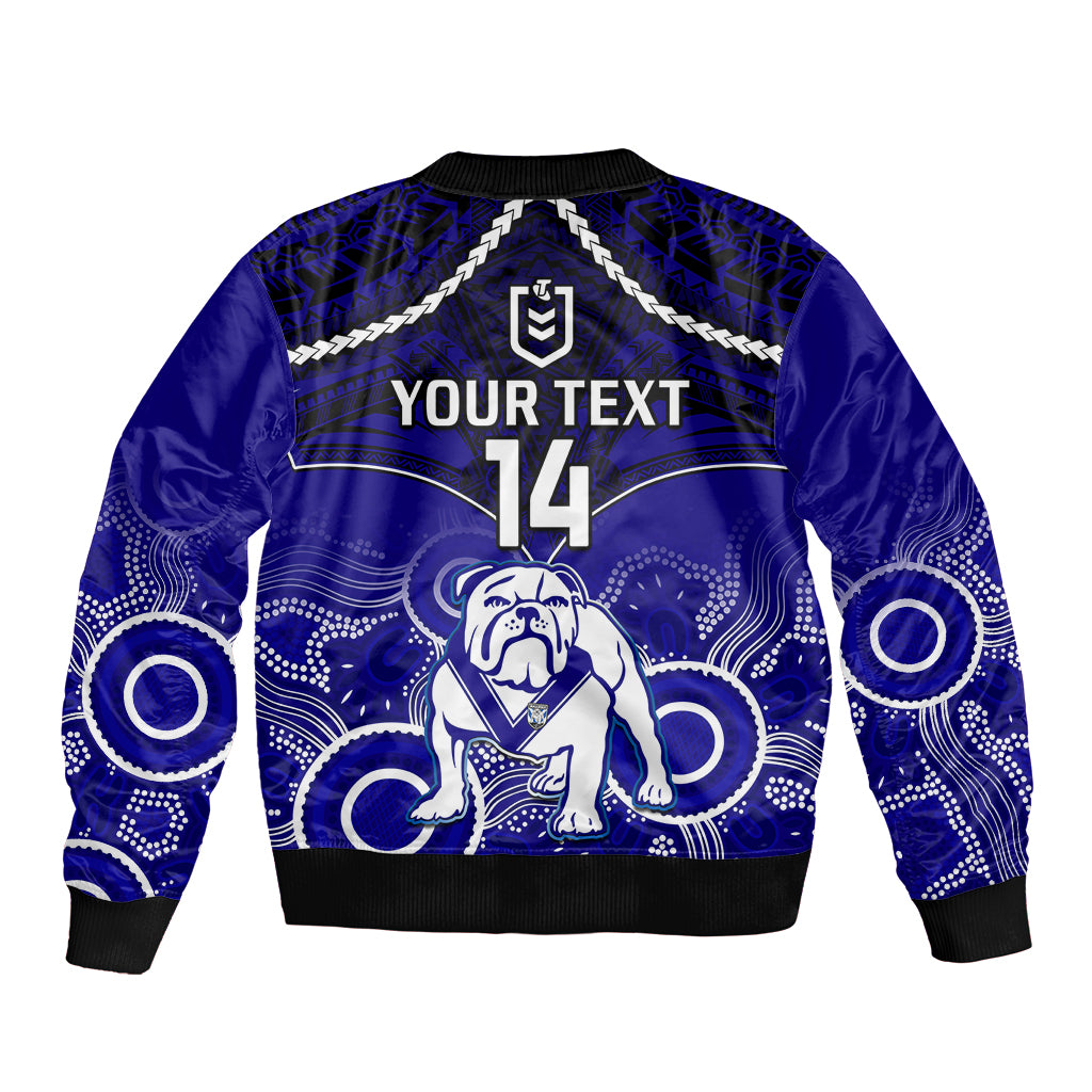 personalised-bulldogs-rugby-bomber-jacket-go-doggies-aboriginal-mix-polynesian-pattern
