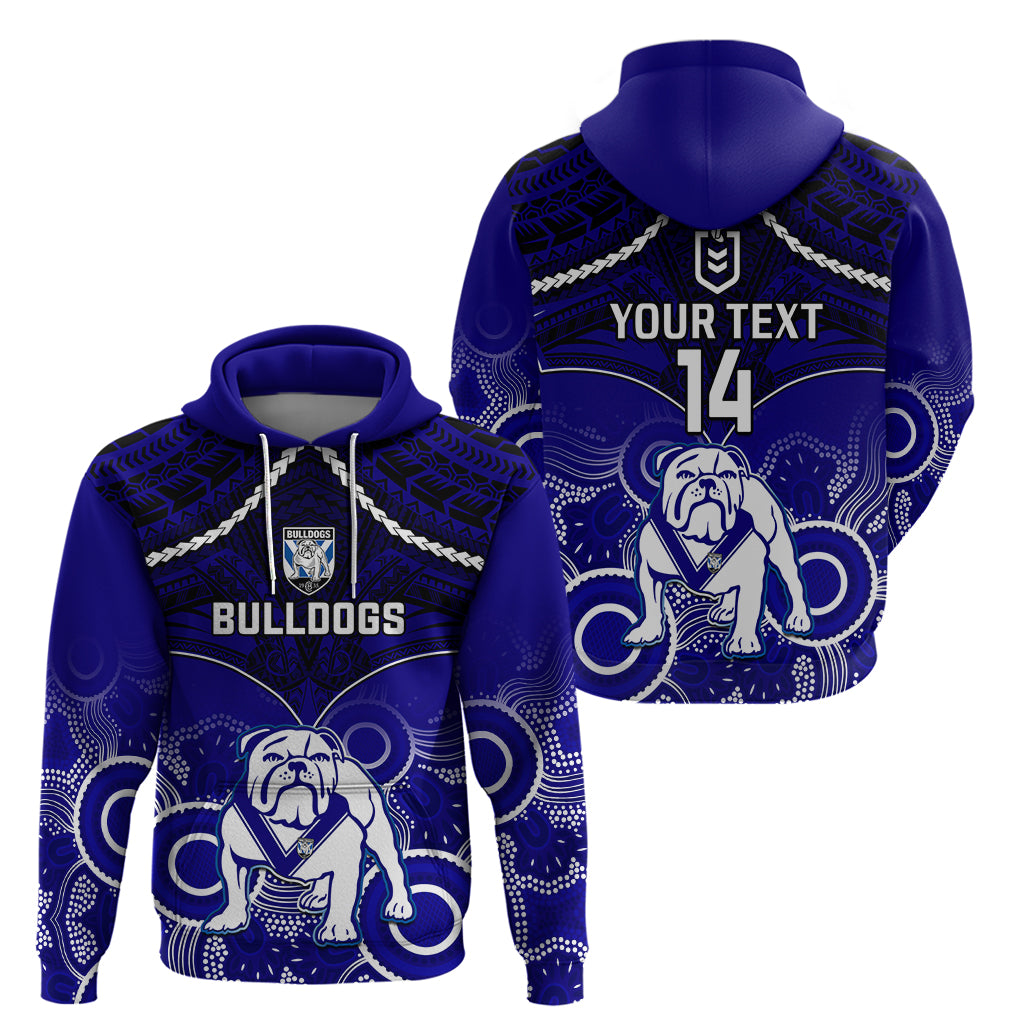 personalised-bulldogs-rugby-hoodie-go-doggies-aboriginal-mix-polynesian-pattern