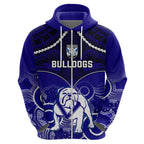 personalised-bulldogs-rugby-hoodie-go-doggies-aboriginal-mix-polynesian-pattern
