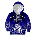 personalised-bulldogs-rugby-kid-hoodie-go-doggies-aboriginal-mix-polynesian-pattern
