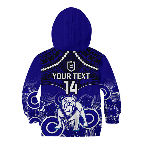 personalised-bulldogs-rugby-kid-hoodie-go-doggies-aboriginal-mix-polynesian-pattern