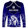 personalised-bulldogs-rugby-long-sleeve-shirt-go-doggies-aboriginal-mix-polynesian-pattern