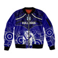 personalised-bulldogs-rugby-sleeve-zip-bomber-jacket-go-doggies-aboriginal-mix-polynesian-pattern