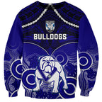 personalised-bulldogs-rugby-sweatshirt-go-doggies-aboriginal-mix-polynesian-pattern