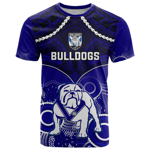 personalised-bulldogs-rugby-t-shirt-go-doggies-aboriginal-mix-polynesian-pattern