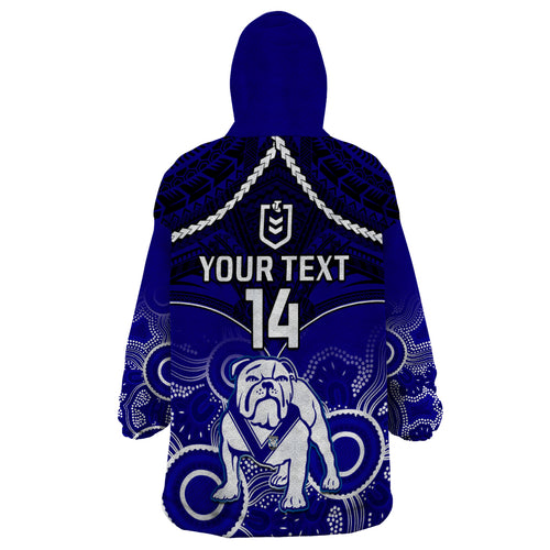personalised-bulldogs-rugby-wearable-blanket-hoodie-go-doggies-aboriginal-mix-polynesian-pattern
