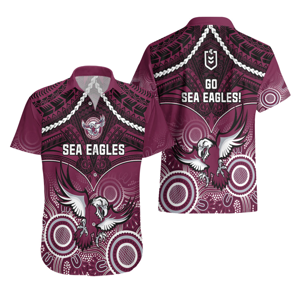 sea-eagles-rugby-hawaiian-shirt-aboriginal-mix-polynesian-pattern
