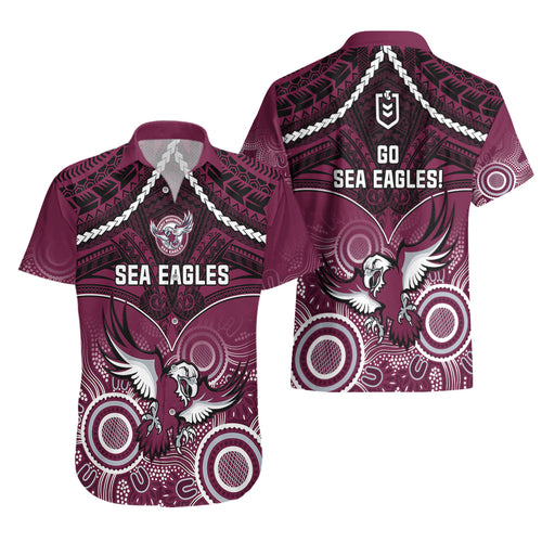 sea-eagles-rugby-hawaiian-shirt-aboriginal-mix-polynesian-pattern