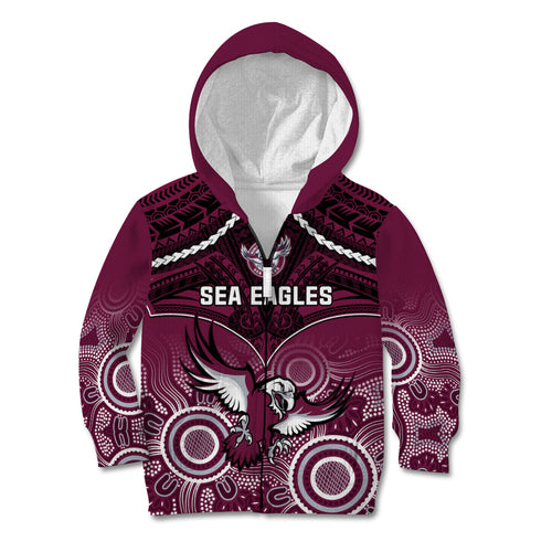 sea-eagles-rugby-kid-hoodie-aboriginal-mix-polynesian-pattern