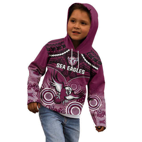 sea-eagles-rugby-kid-hoodie-aboriginal-mix-polynesian-pattern