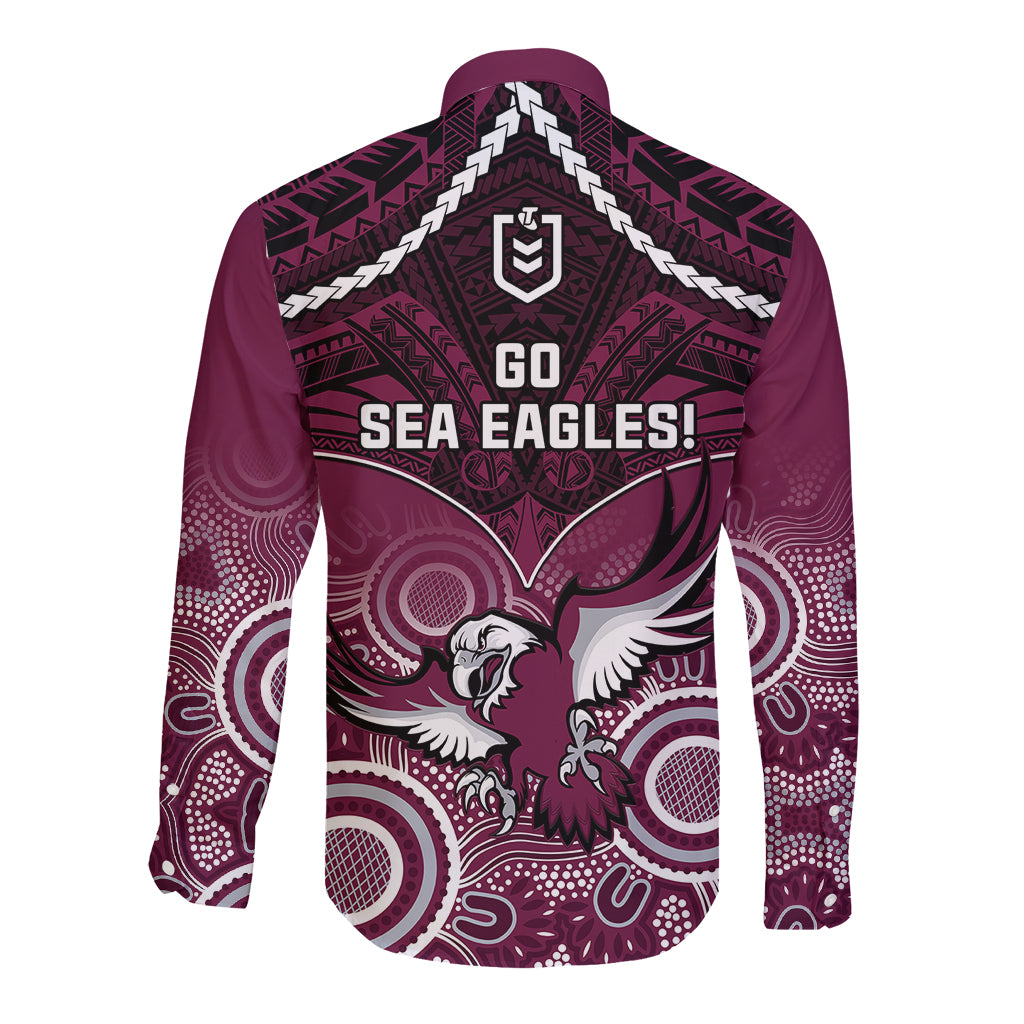 sea-eagles-rugby-long-sleeve-button-shirt-aboriginal-mix-polynesian-pattern