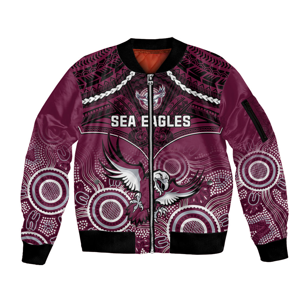 sea-eagles-rugby-sleeve-zip-bomber-jacket-aboriginal-mix-polynesian-pattern