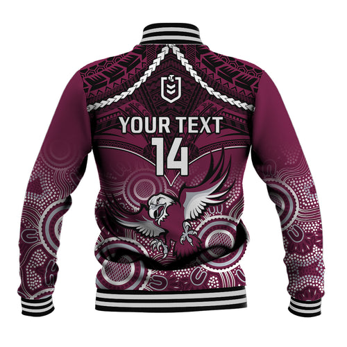 personalised-sea-eagles-rugby-baseball-jacket-aboriginal-mix-polynesian-pattern