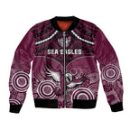 personalised-sea-eagles-rugby-bomber-jacket-aboriginal-mix-polynesian-pattern